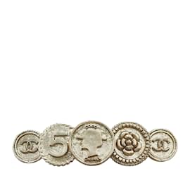 Chanel-Goldfarbene Haarspange mit Chanel-Logo-Golden