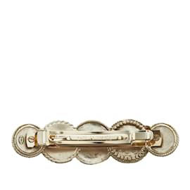 Chanel-Barrette à cheveux avec logo Chanel doré-Doré