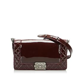 Chanel-Bolsa Chanel Le Boy Flap Reverso Vermelha-Vermelho