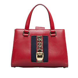Gucci-Red Gucci Sylvie Satchel-Red