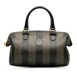 Fendi-Borsa Boston Fendi Pequin Nera-Nero