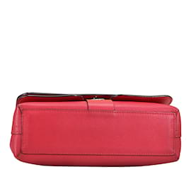 Louis Vuitton-Bolso satchel con cadena Louis Vuitton Monogram Cuir Plume Ecume rojo-Roja