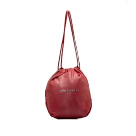 Saint Laurent-Red Saint Laurent Small Teddy Bucket Bag-Red