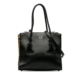 Prada-Bolso satchel Prada con dos bolsillos en negro-Negro