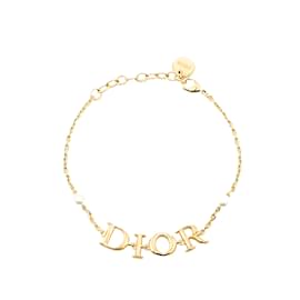 Dior-Gold Dior Faux Pearl Diorevolution Bracelet-Golden