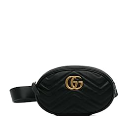 Gucci-Sac ceinture noir Gucci GG Marmont Matelasse-Noir