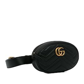 Gucci-Sac ceinture noir Gucci GG Marmont Matelasse-Noir
