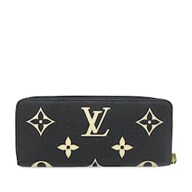 Louis Vuitton-Black Louis Vuitton Monogram Empreinte Giant Zippy Wallet-Black
