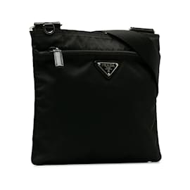 Prada-Black Prada Tessuto Crossbody-Black