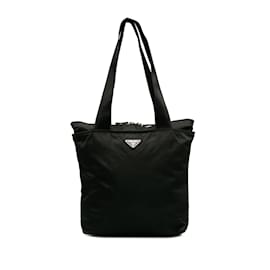 Prada-Black Prada Tessuto Tote-Black