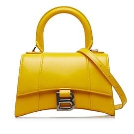 Balenciaga-Cartable jaune Balenciaga Hourglass XS-Jaune