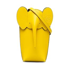 Loewe-Yellow Loewe Elephant Pocket Crossbody Bag-Yellow