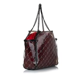 Stella Mc Cartney-Burgundy Stella McCartney Falabella Transparent Tote Bag-Dark red
