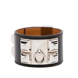Hermès-Bracelet Hermès Collier de Chien Argent-Argenté