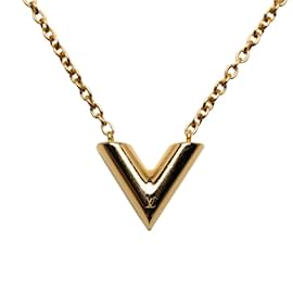 Louis Vuitton-Collar Louis Vuitton Essential V dorado-Dorado