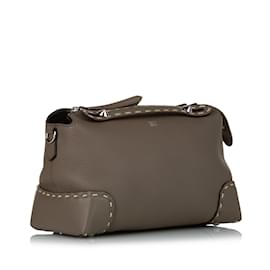 Fendi-Sac à main en cuir Fendi Small By The Way marron-Marron