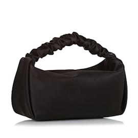 Alexander Wang-Black Alexander Wang Scrunchie Satin Mini Handbag-Black