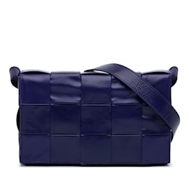 Bottega Veneta-Purple Bottega Veneta Intrecciato Cassette Crossbody Bag-Purple
