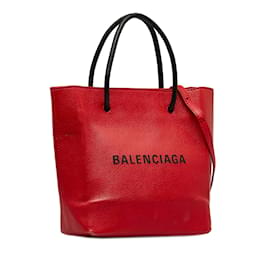 Balenciaga-Red Balenciaga XXS Shopping Tote Satchel-Red