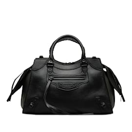 Balenciaga-Black Balenciaga Neo Classic City M Satchel-Black