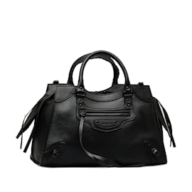 Balenciaga-Black Balenciaga Neo Classic City M Satchel-Black