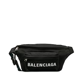 Balenciaga-Black Balenciaga Nylon Everyday Belt Bag-Black
