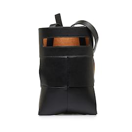 Bottega Veneta-Black Bottega Veneta Maxi Intrecciato Cut Out Crossbody Bag-Black