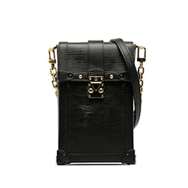 Louis Vuitton-Schwarze Louis Vuitton Epi Vertical Trunk Pochette Umhängetasche-Schwarz