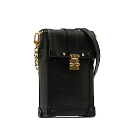 Louis Vuitton-Black Louis Vuitton Epi Vertical Trunk Pochette Crossbody Bag-Black