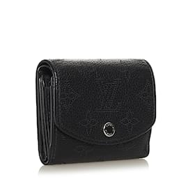 Louis Vuitton-Black Louis Vuitton Mahina Iris XS Wallet-Black