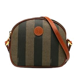 Fendi-Sac bandoulière Fendi Pequin marron-Marron