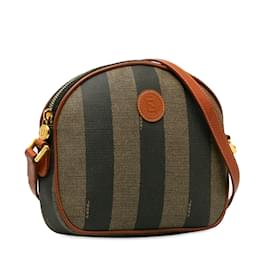 Fendi-Sac bandoulière Fendi Pequin marron-Marron