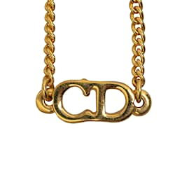 Dior-Pulsera de cadena Dior con perlas artificiales doradas-Dorado