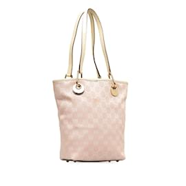 Gucci-Pink Gucci GG Canvas Eclipse Tote Bag-Pink