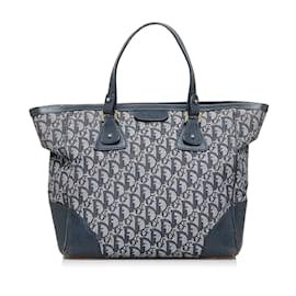 Dior-Blue Dior Oblique Tote Bag-Blue