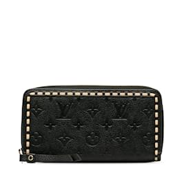 Louis Vuitton-Black Louis Vuitton Monogram Empreinte Zippy Wallet-Black