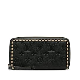 Louis Vuitton-Black Louis Vuitton Monogram Empreinte Zippy Wallet-Noir