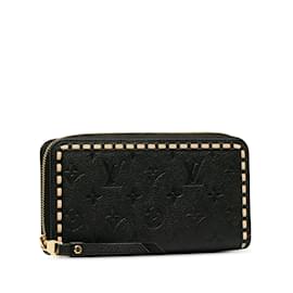 Louis Vuitton-Black Louis Vuitton Monogram Empreinte Zippy Wallet-Noir