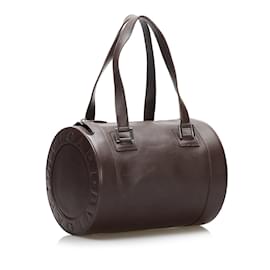 Bulgari-Sac à main en cuir marron Bvlgari-Marron