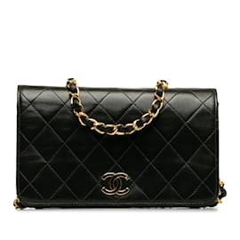 Chanel-Black Chanel CC Quilted Leather Flap Bag-Black