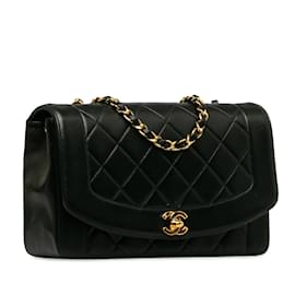 Chanel-Petit sac à bandoulière à rabat Diana noir Chanel-Noir