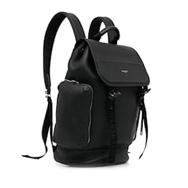 Givenchy-Black Givenchy Leather Backpack-Black