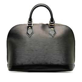Louis Vuitton-Black Louis Vuitton Epi Alma PM Handbag-Black