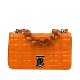 Burberry-Orange Burberry Small Lola Resin Chain Shoulder Bag-Orange