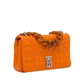 Burberry-Borsa a tracolla Burberry piccola con catena in resina Lola arancione-Arancione