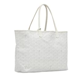 Goyard-White Goyard Goyardine Saint Louis GM Tote Bag-Blanc