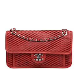Chanel-Rojo Chanel Medium Up In The Air bolso de hombro con solapa-Roja