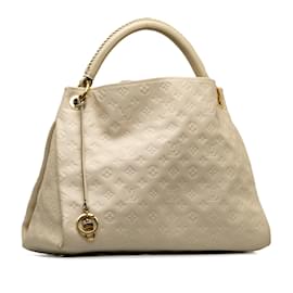 Louis Vuitton-White Louis Vuitton Monogram Empreinte Artsy MM Hobo Bag-White