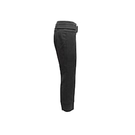 Prada-Pantalones con cinturón de lana virgen Prada en color carbón Talla IT 44-Otro