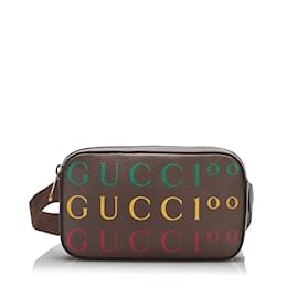 Gucci-Marron Gucci 100sac ceinture e anniversaire-Marron